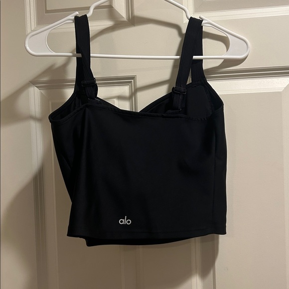 NWOT Alo Black Bustier Tank Top - Picture 3 of 4